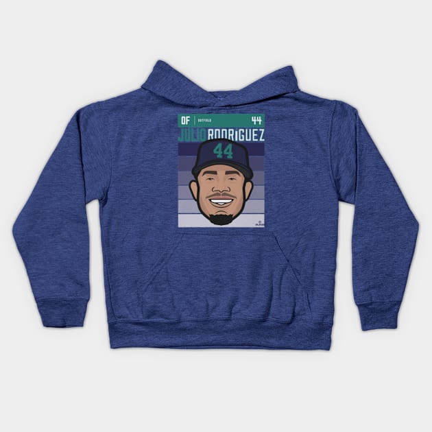 Julio Rodriguez Seattle Fade Kids Hoodie by Jesse Gorrell